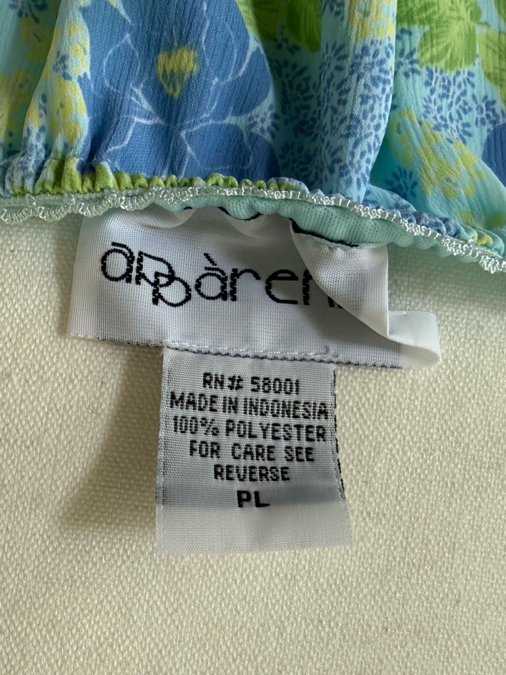 Vintage appàrelle Light Blue Floral Midi Skirt tiered ruffles chiffon skirt - Picture 7 of 7